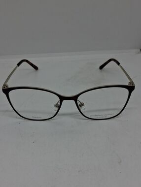 NWOT Rxable Prodesign Denmark Recess 1 Burgundy Gold Eyeglass Frames